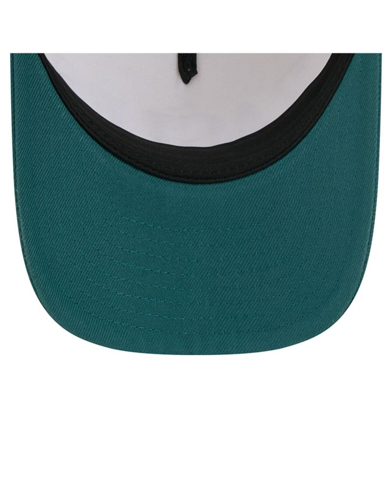 Women's Cream/Midnight Green Philadelphia Eagles Tonal A-Frame 9FORTY Adjustable Hat