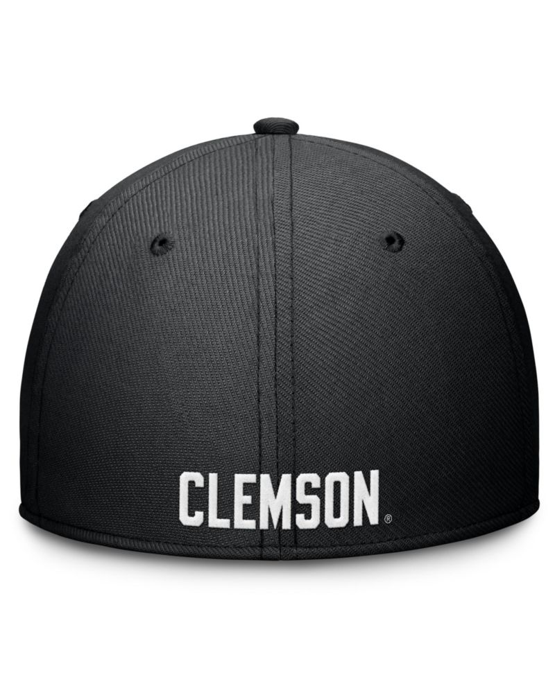 Men's Black Clemson Tigers Rise Swoosh Dri-FIT Flex Hat