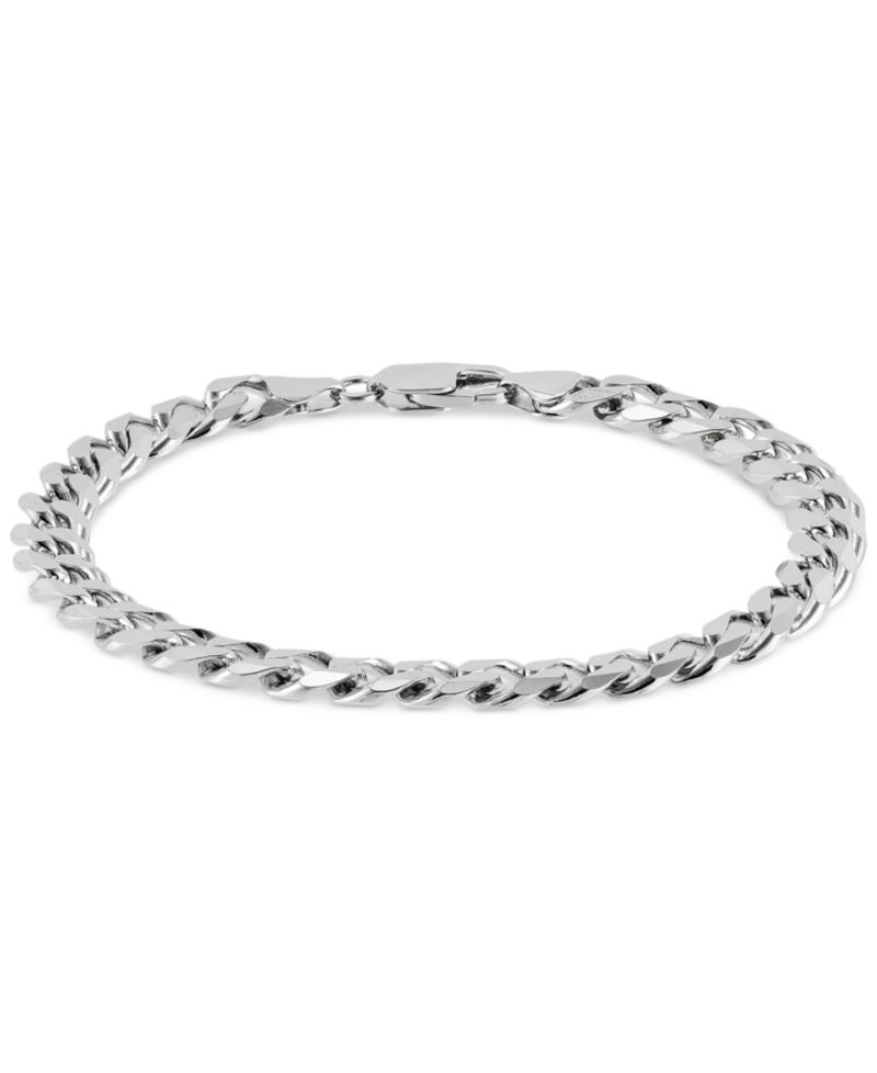 Men's Curb Chain Bracelet in Sterling Silver