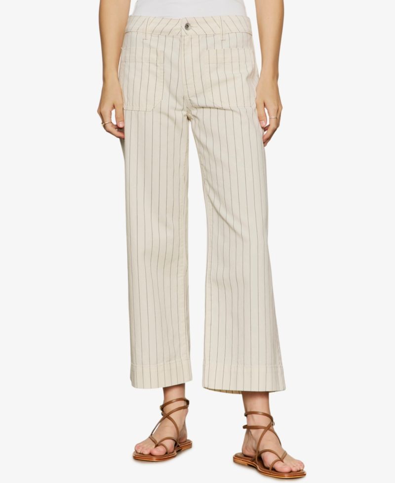 Petite Marine Wide-Leg Cropped Capri Pants