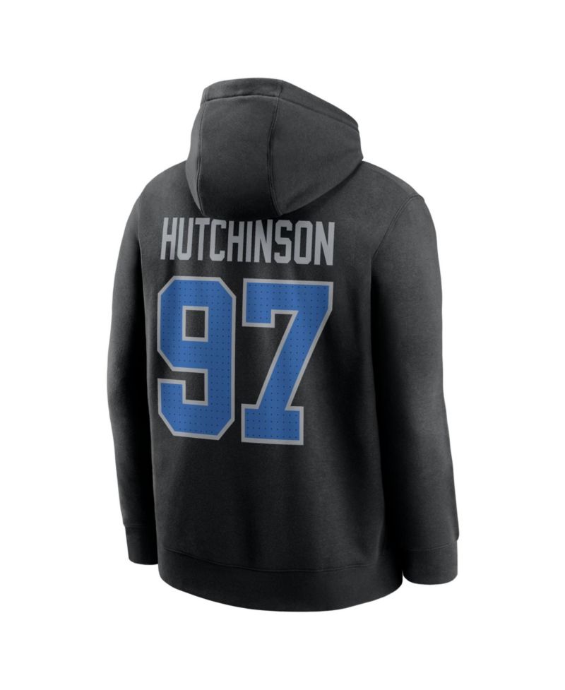 Men's Detroit Lions Aidan Hutchinson Fleece Classic-Fit Hoodie