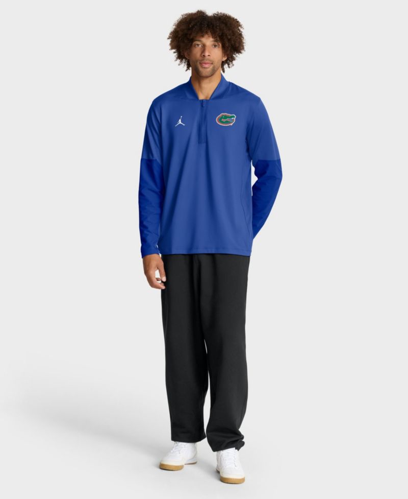 Men's Royal Florida Gators Sideline Dri-FIT Half-zip Pullover