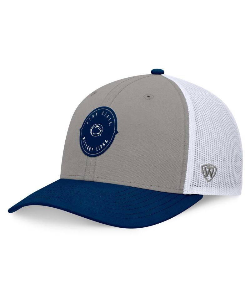 Men's Gray/Navy Penn State Nittany Lions Rob Trucker Adjustable Hat