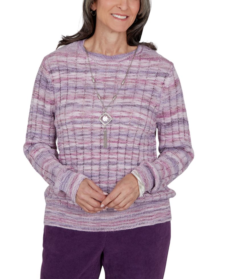 Petite Stripe Fitted Ribbed Sweater