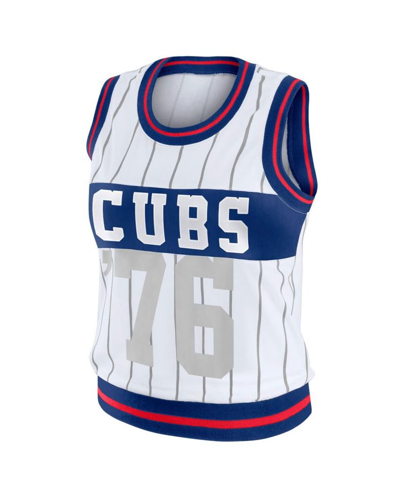Women's White Chicago Cubs Sporty Tank Top
