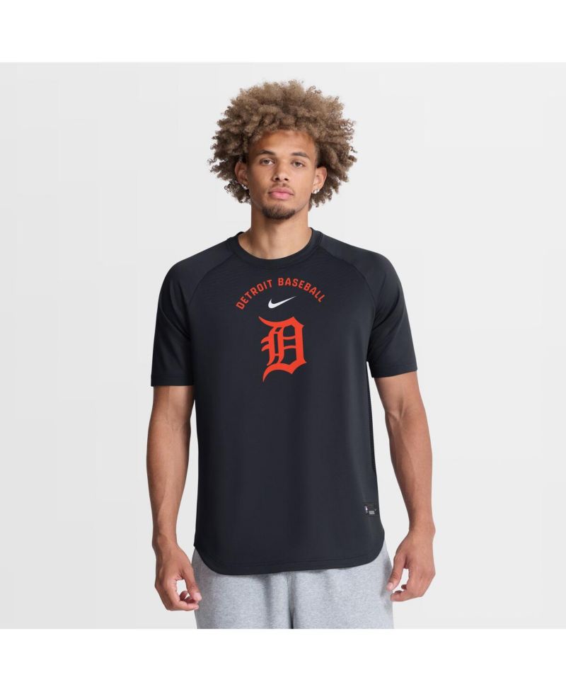 Men's Navy Detroit Tigers Authentic Collection Batting Practice Pre-Game Raglan Dri-FIT T-Shirt