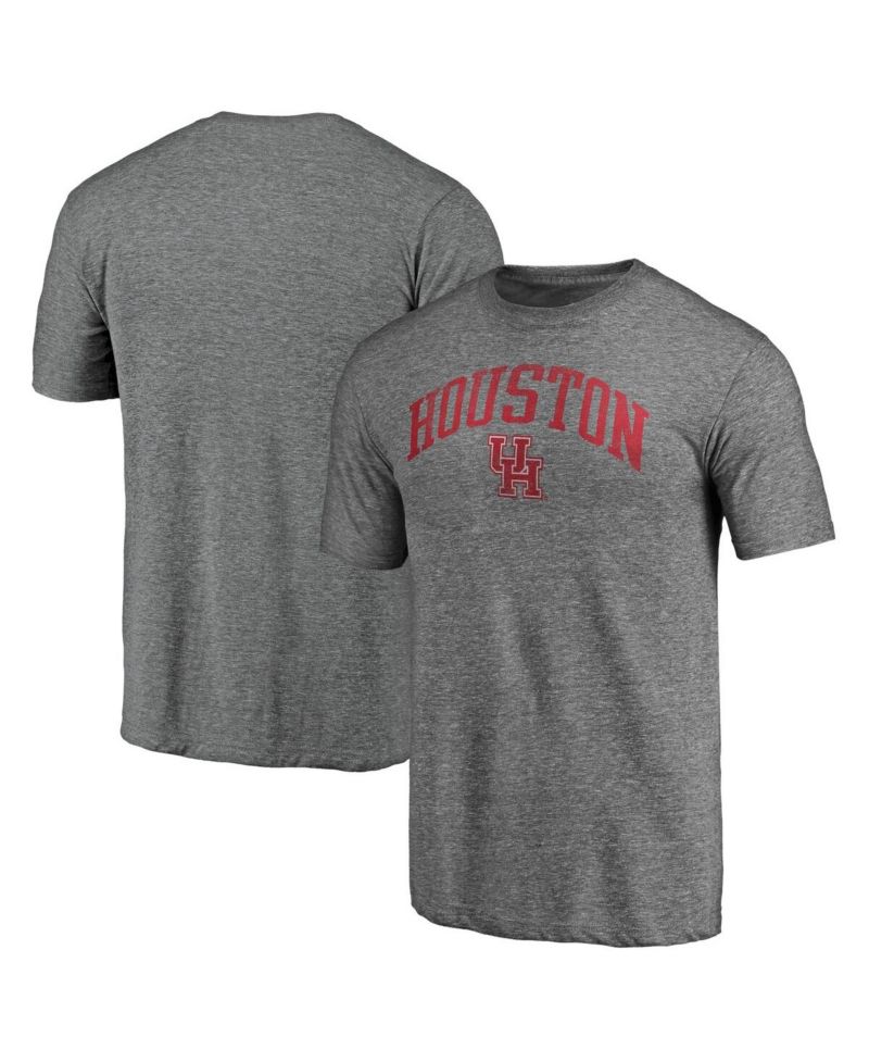 Men's Heather Gray Houston Cougars Arched City Tri-Blend T-Shirt