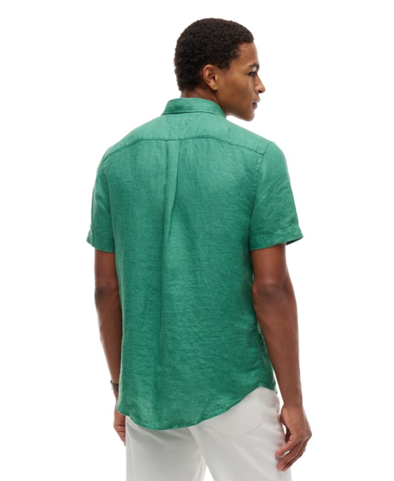 Men's Regular-Fit Linen Short Sleeve Shirt