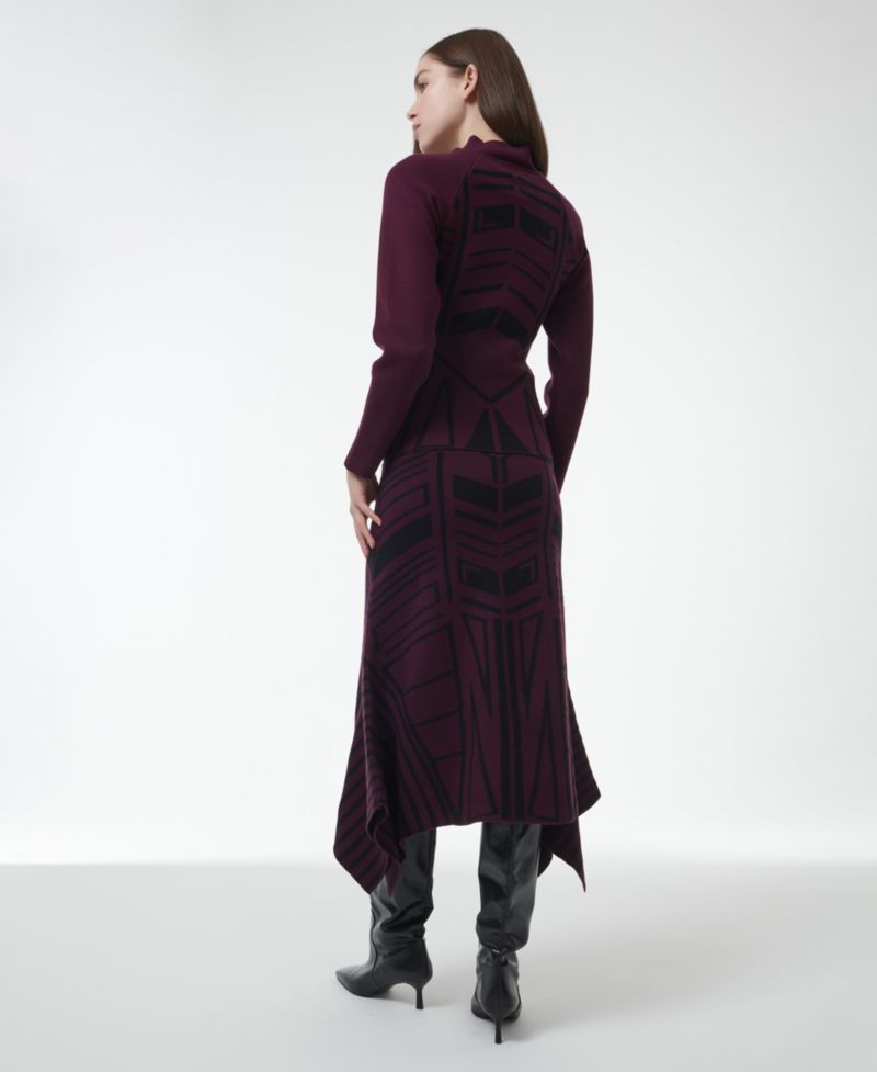 Women's Geometric Jacquard Handkerchief Skirt