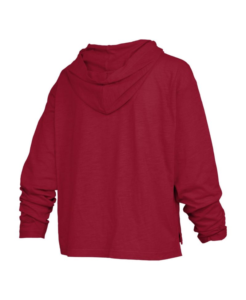 Women's Iowa State Cyclones Nelson Arch Over Logo Long Sleeve Hooded Slub T-Shirt
