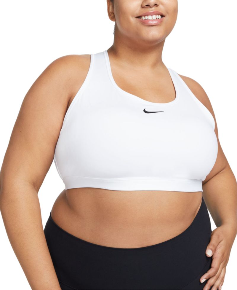 Plus Size Active Medium-Support Padded Logo Sports Bra