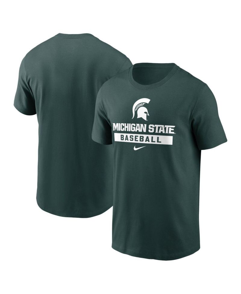 Men's Green Michigan State Spartans Baseball T-Shirt