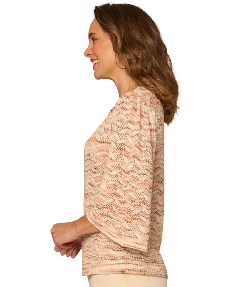 Petite Round Neck Pull-On Sweater