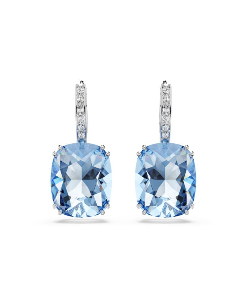 Gold-Tone Plated Colored-Stone Crystal Earrings