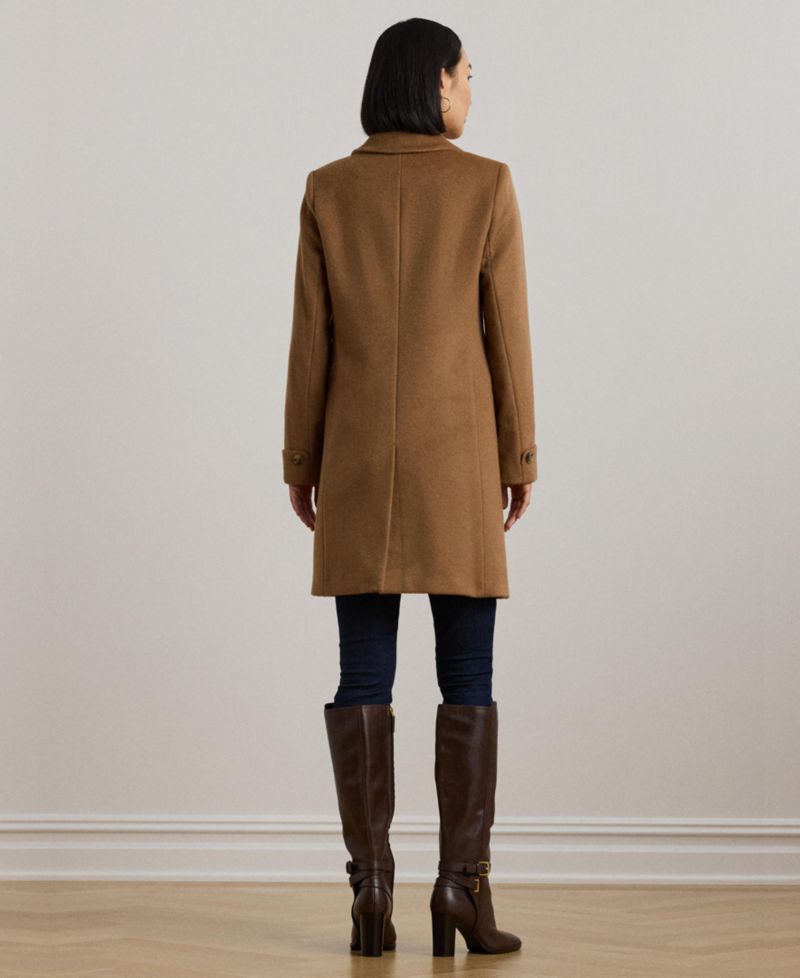 Petite Notched-Collar Walker Coat