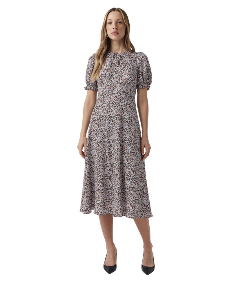 Women's Clarissa Floral Empire Waist A-Line Midi Dress