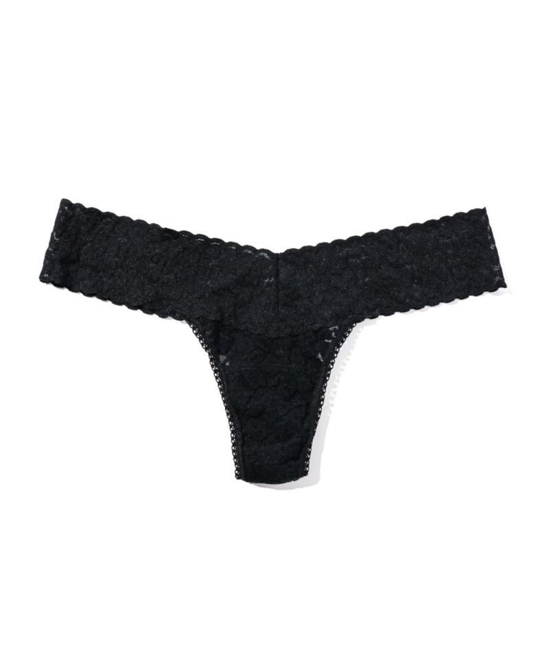 Women's Leopard Lace Low Rise Thong Underwear 7I1051