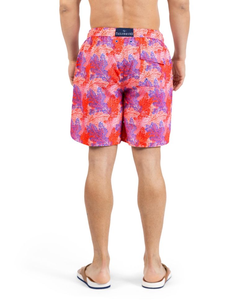 Men's Leaves Printed Swim Shorts