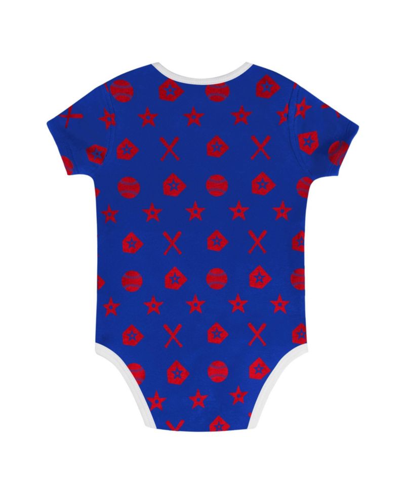 Baby Boys' and Girls' Chicago Cubs On Deck Short-Sleeve Screen Print Bodysuit and Shorts Set