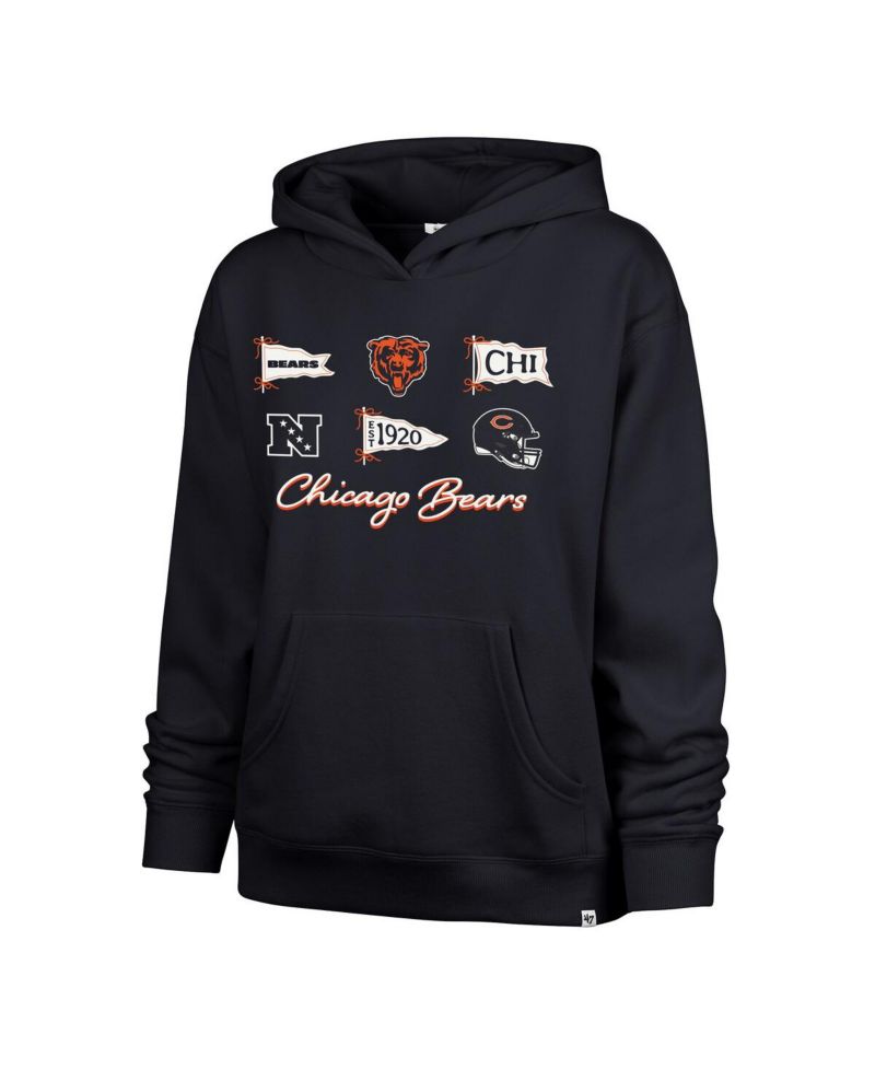 Women's Navy Chicago Bears Bow Banners Naomi Hoodie