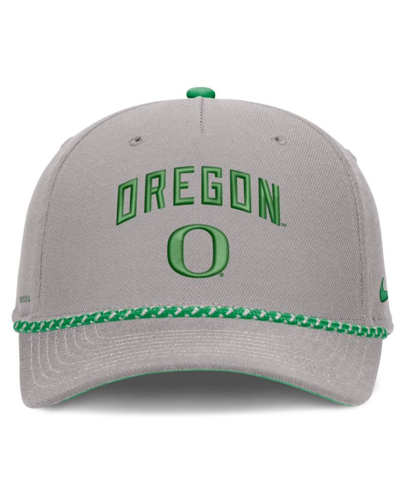 Men's and Women's Gray Oregon Ducks Primetime Rise Rope Adjustable Hat