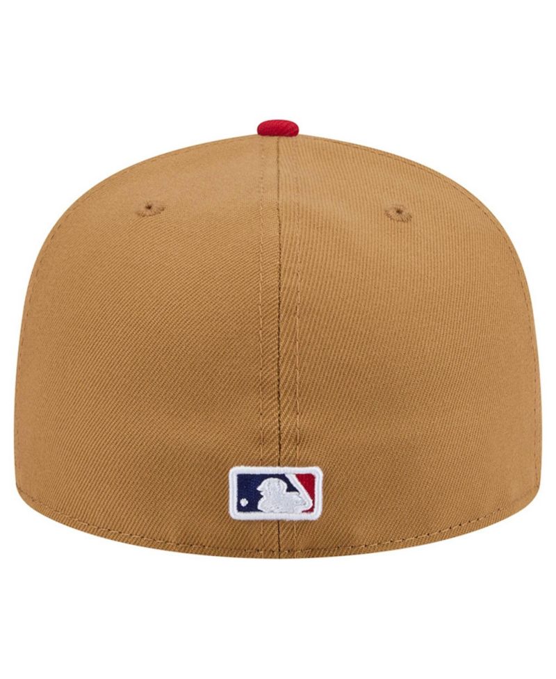 Men's Tan Philadelphia Phillies Fruit Sticker 59FIFTY Fitted Hat