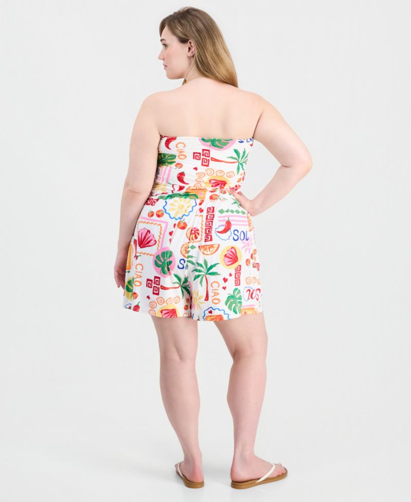 Trendy Plus Size Yummy Strapless Romper