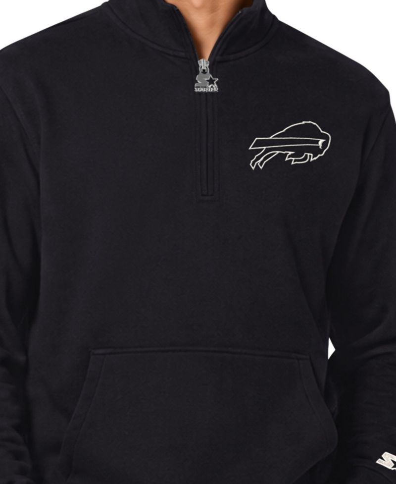 Men's Black Buffalo Bills Thursday Night Gridiron Batwing Quarter-Zip Sweatshirt