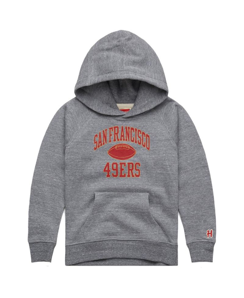 Big Boys and Girls Gray San Francisco 49ers Gridiron Tri-Blend Hoodie