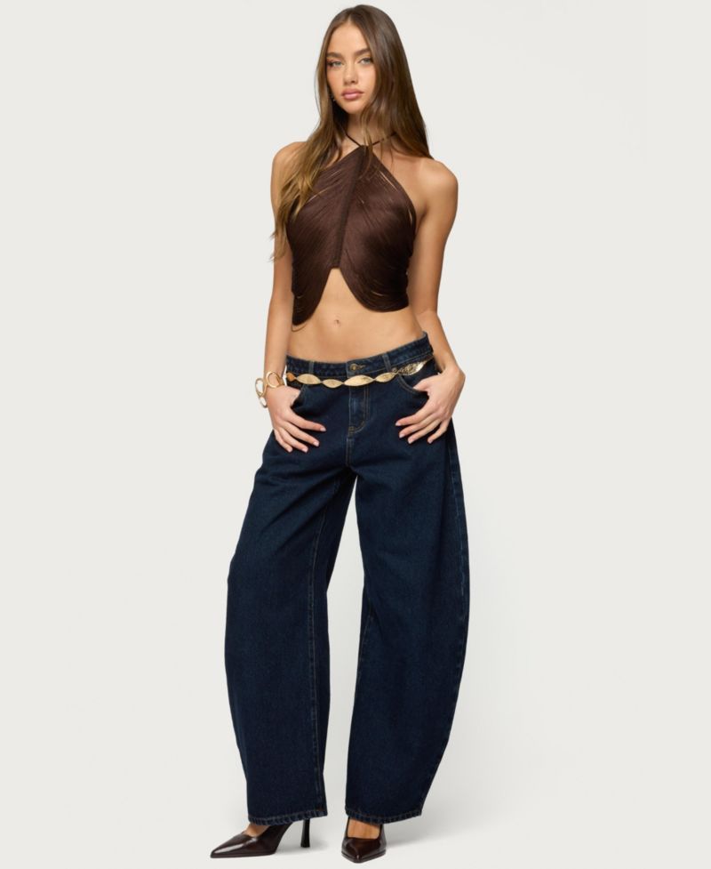 Women's Hara Fringed Crisscross Backless Top
