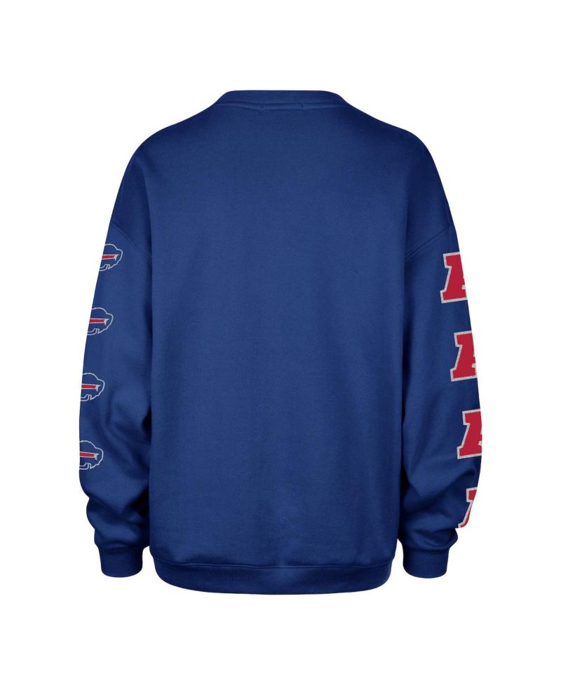 Women's Royal Buffalo Bills Go Big Oversized Pullover Sweatshirt