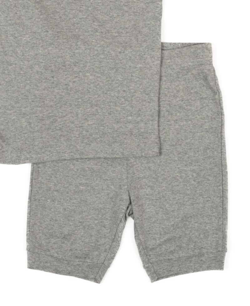 Kids Matching Family Two Piece Cotton Short Sleeve Shirt and Shorts Solid Color Pajamas 6-14