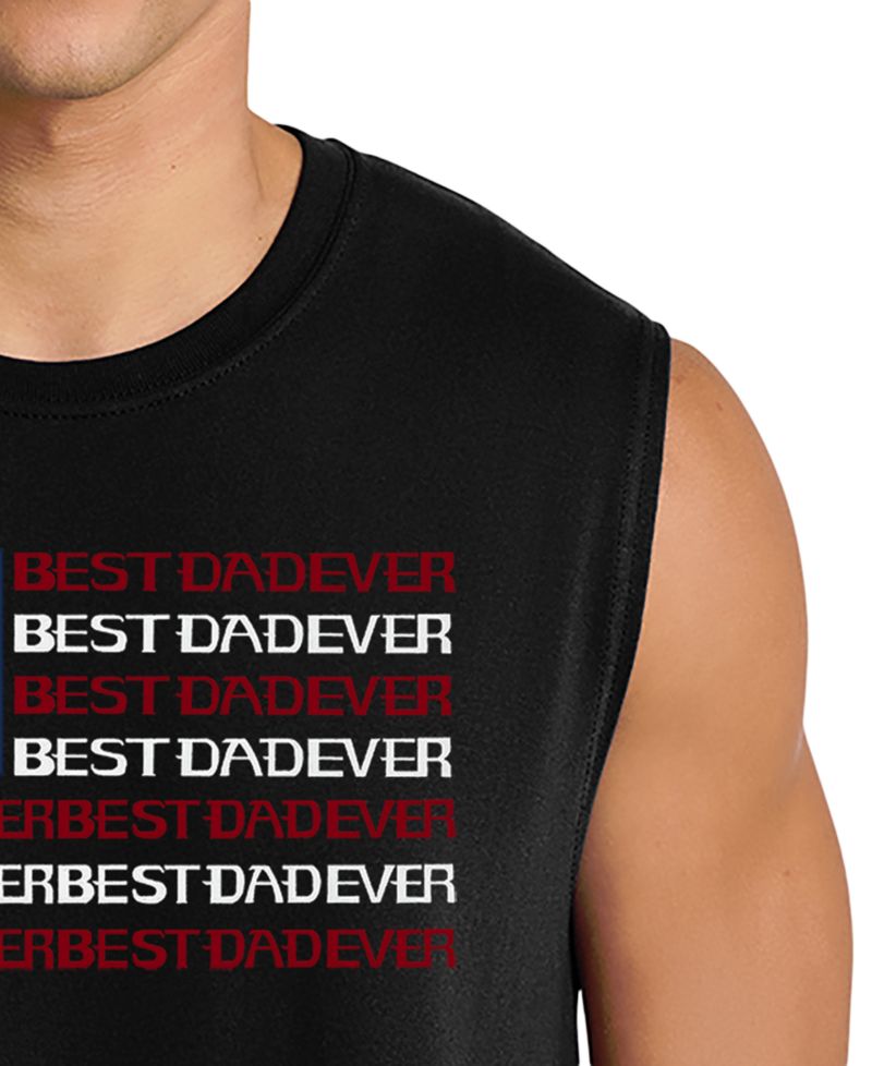 Men's Best Dad Ever American Flag Graphic Tank Top