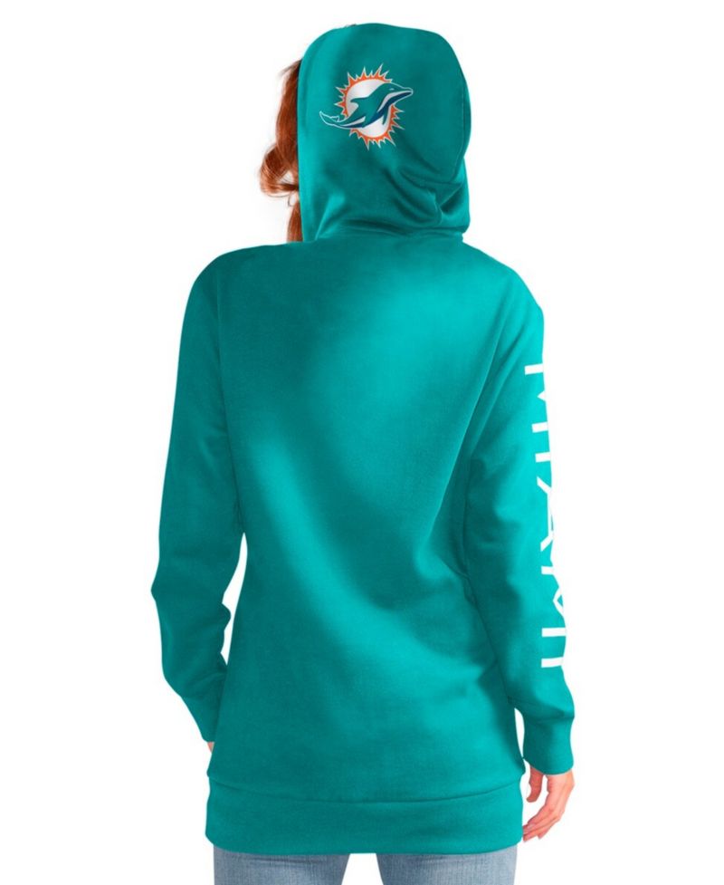 Women's Aqua Miami Dolphins Extra Inning Pullover Hoodie