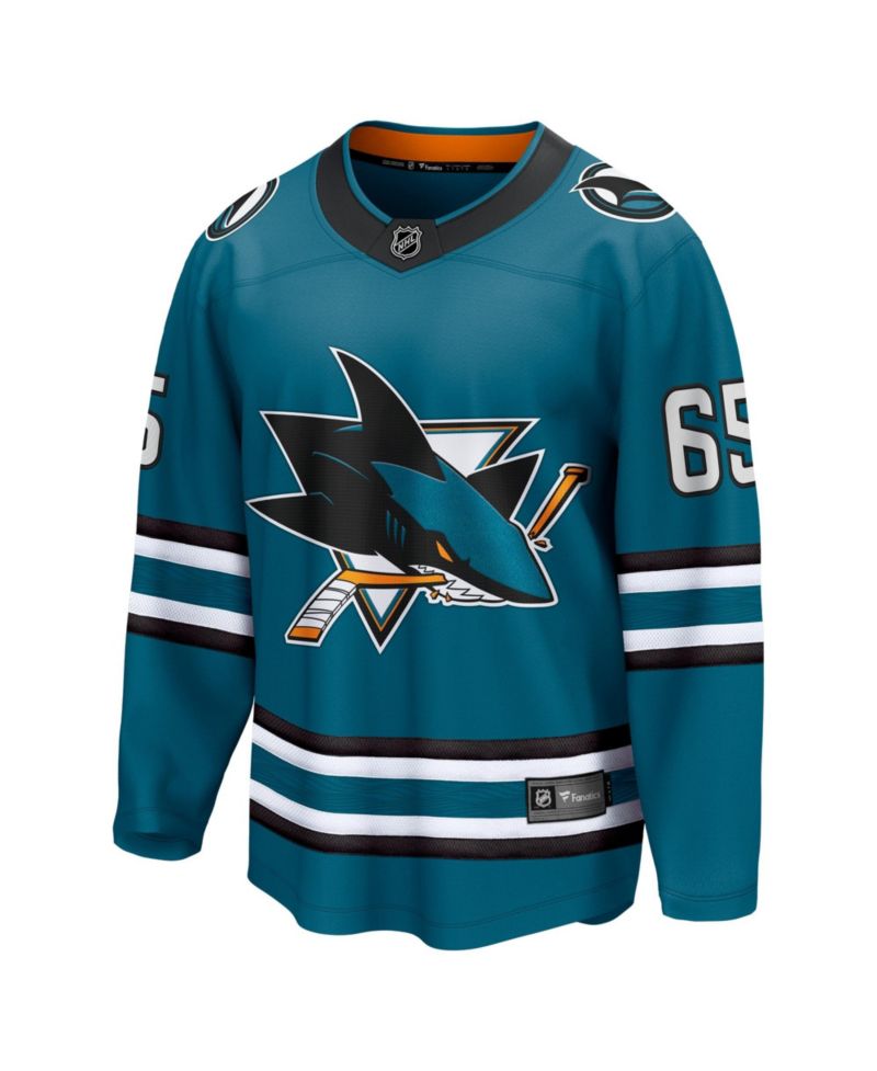 Men's San Jose Sharks Jacob Trouba Long-Sleeve V-Neck Breakaway Jersey