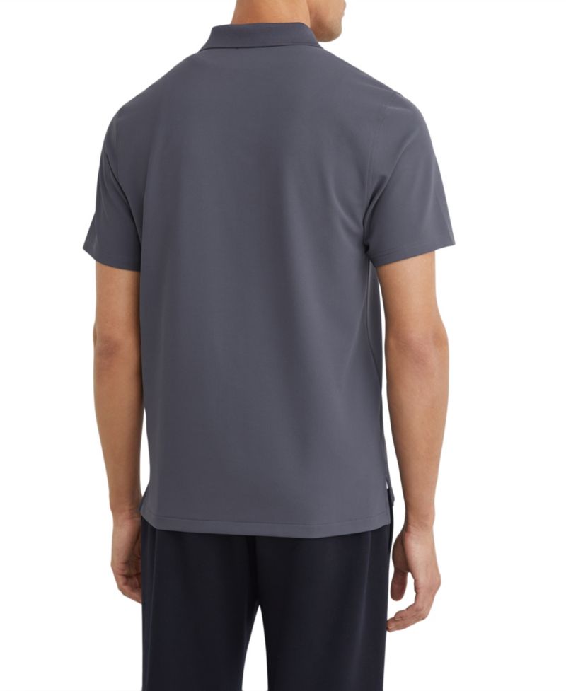 Men's Dover Slim-Fit Textured Open-Collar Polo Shirt