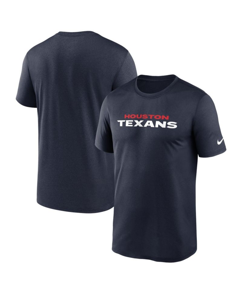 Men's Navy Houston Texans Primetime Legend Wordmark Dri-FIT T-Shirt
