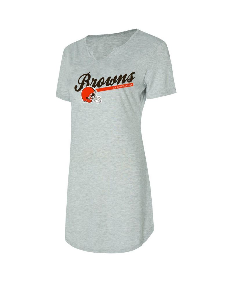 Women's Gray Cleveland Browns Petition Knit Nightshirt