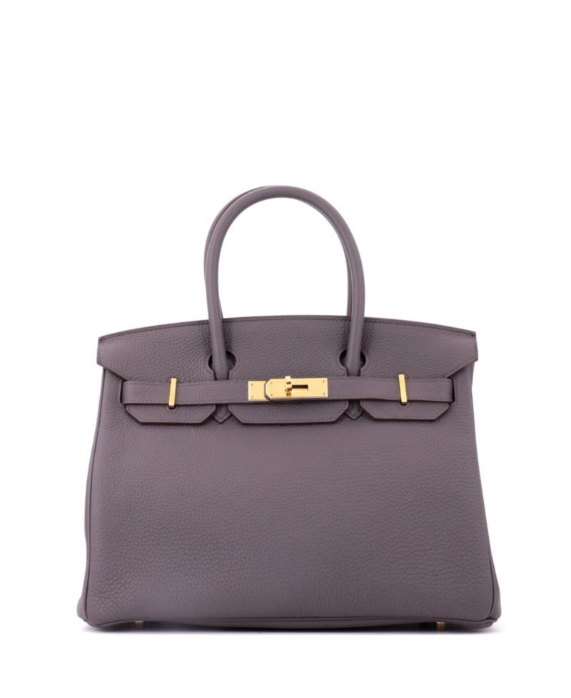Birkin 30 Handbag Grey Togo with Gold Hardware