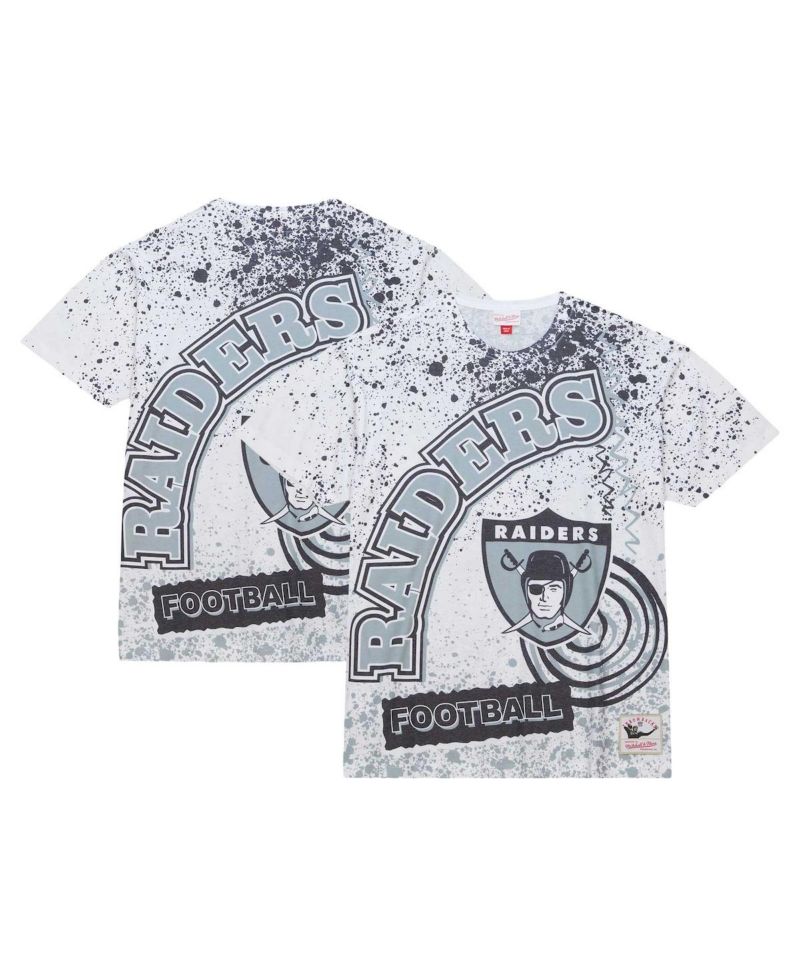 Men's White Las Vegas Raiders Team Burst Sublimated T-shirt