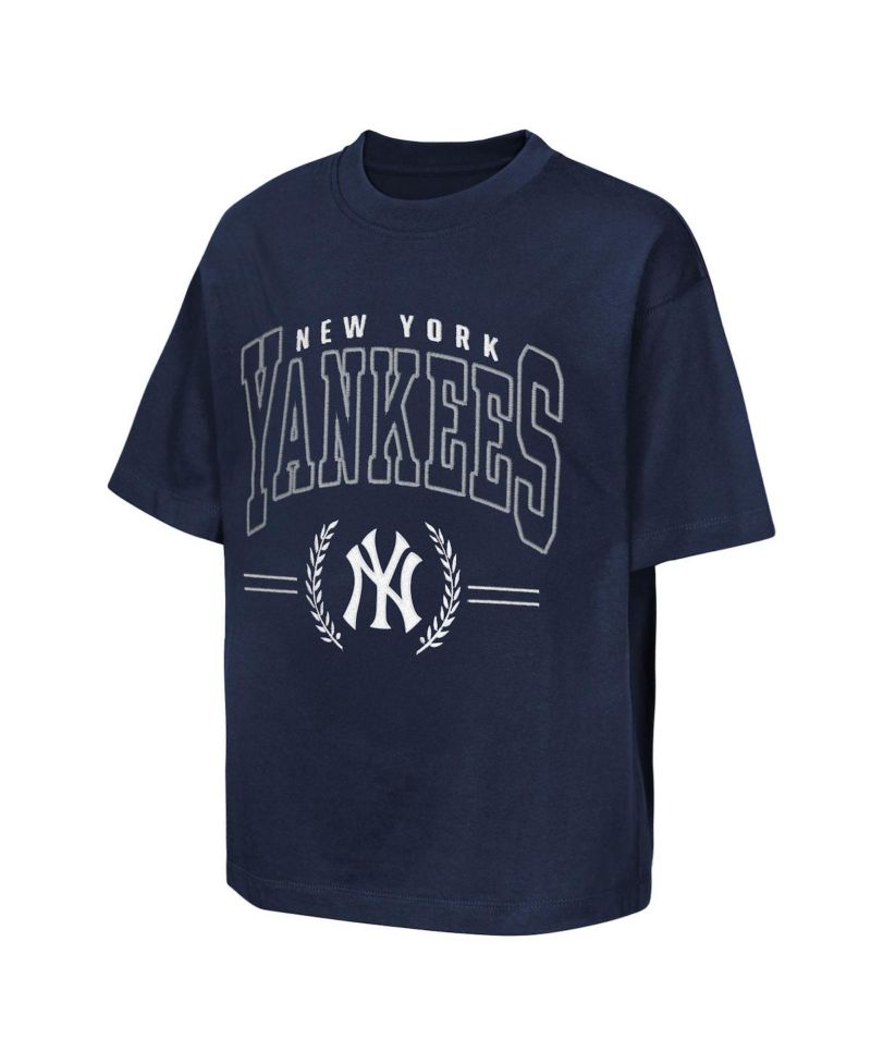 Big Boys and Girls Navy New York Yankees Premium World Class T-Shirt