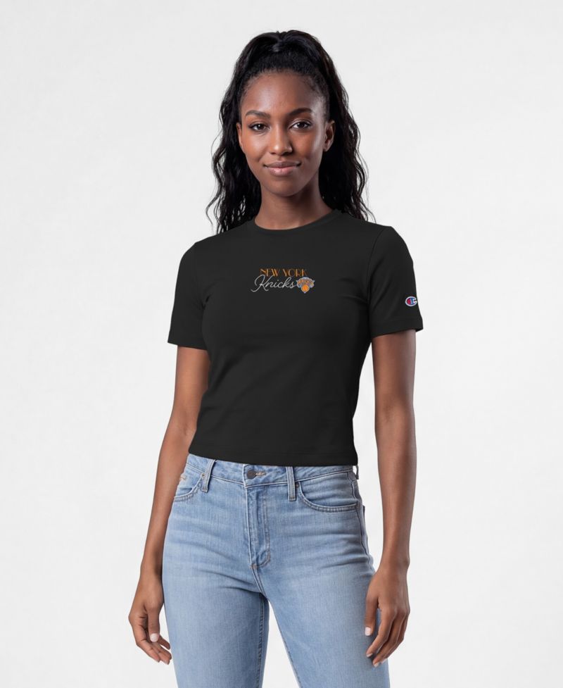 Women's Black New York Knicks Soft Touch T-Shirt