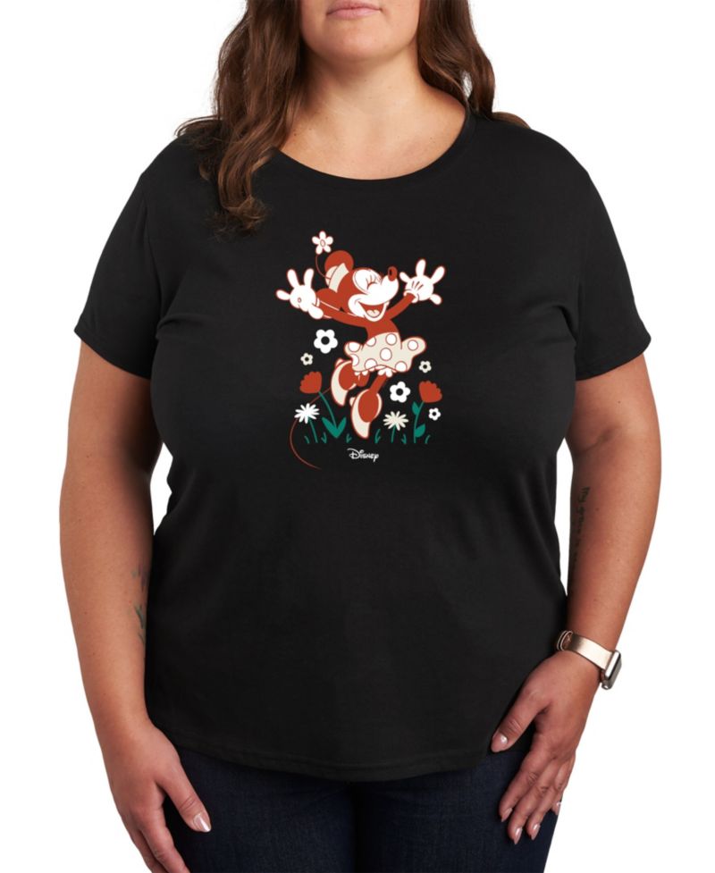 Trendy Plus Size Disney Minnie Mouse Earth Day Graphic T-shirt