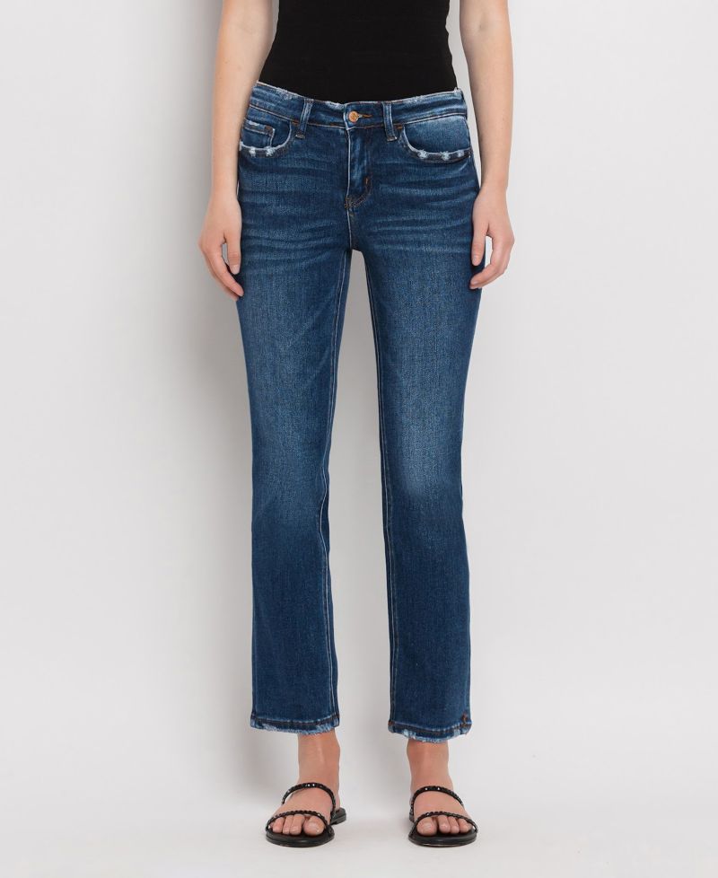Women's Mid Rise Slim Straight Jeans