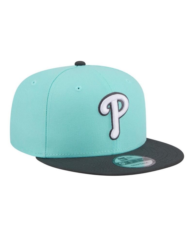 Men's Turquoise/Charcoal Philadelphia Phillies Two-Tone Color Pack 9FIFTY Snapback Hat