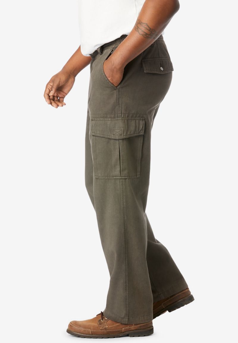 Men's by KingSize Renegade Side-Elastic Waist Cargo Pants