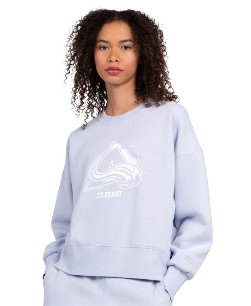 Women's Blue Colorado Avalanche Boxy Cropped Sweatshirt
