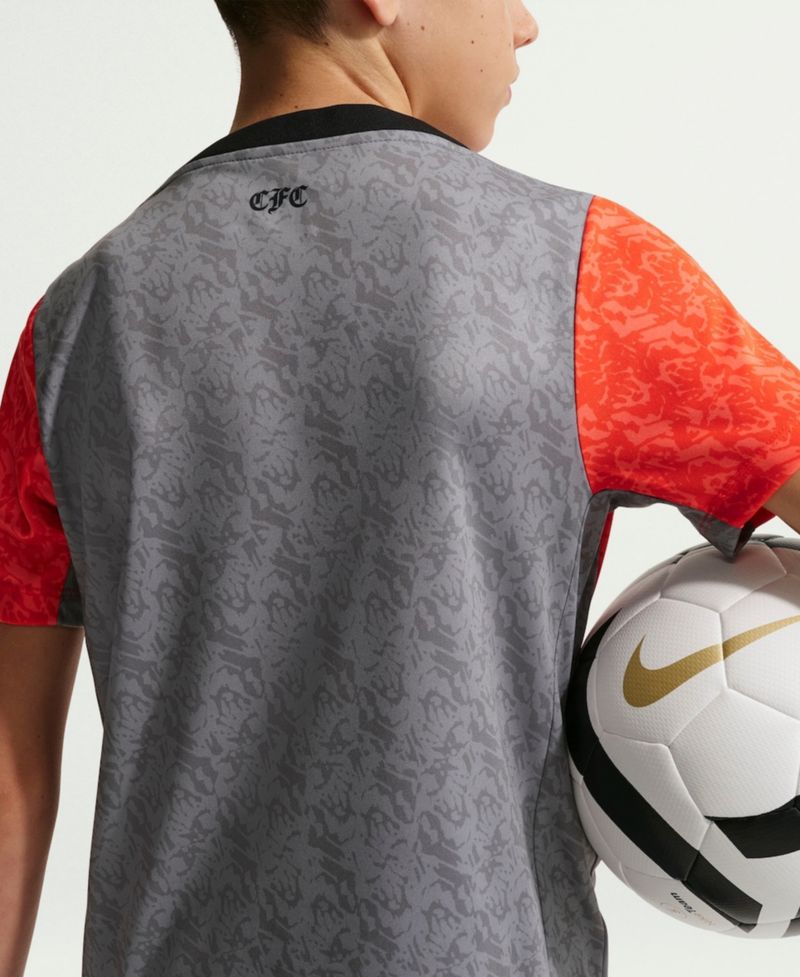 Big Boys and Girls Gray Chelsea 2025/26 Academy Pro Pre-Match Top