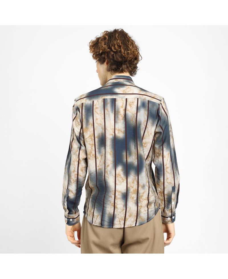 Men's Tie-Dye Striped Shirt