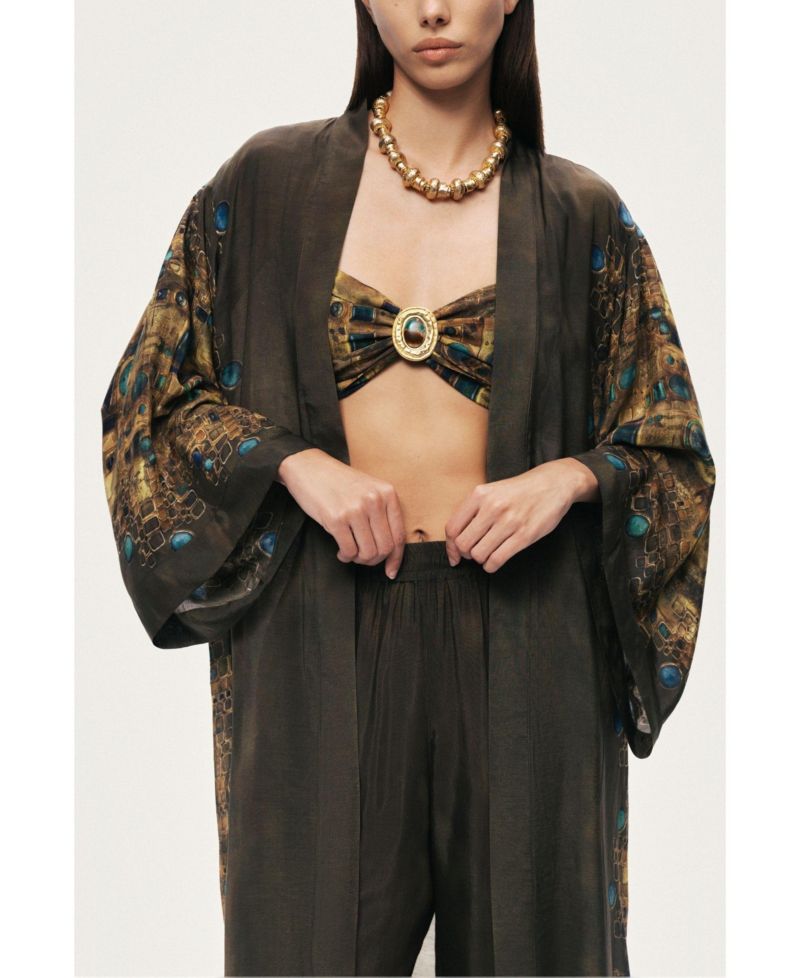Women's Printed Ring Detail Crop Top